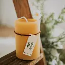 Wild Hive Natural Beeswax Candle Medium Round.webp