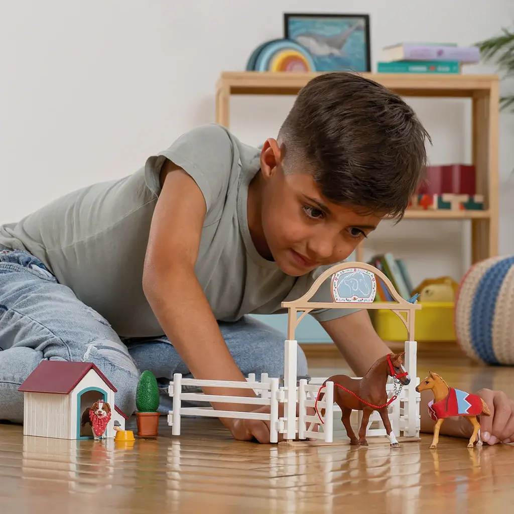 HORSE CLUB Hannah's guest horses with Ruby the dog 2.webp