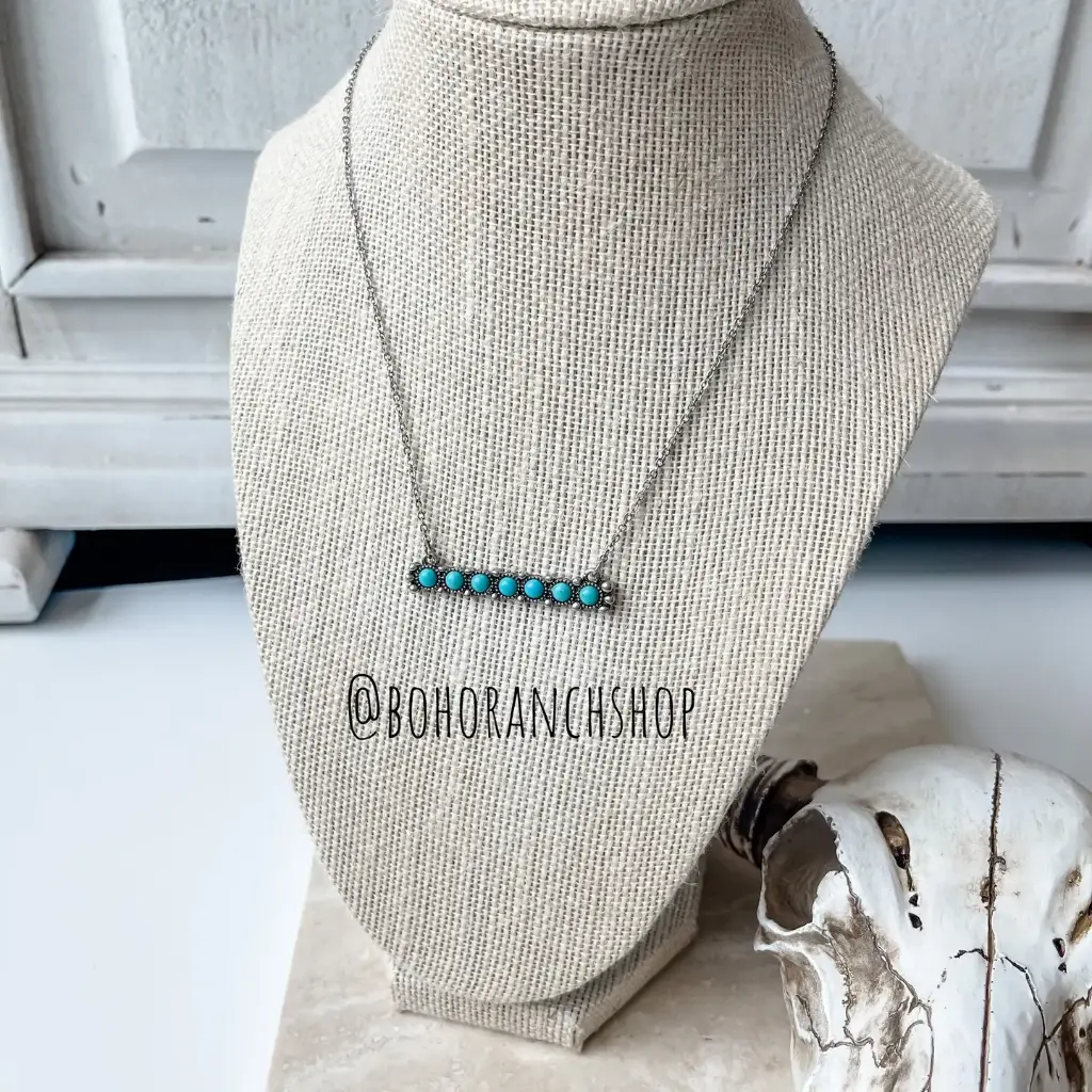 Boho Western Beaded Bar Necklace 3.webp