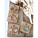 Western Stone Clover Stud Earrings 1.webp