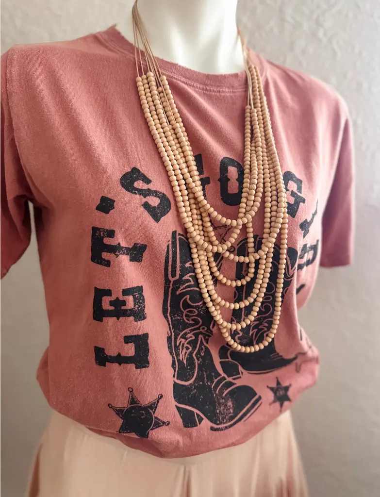 Multi Strand Wood Bead Boho Necklace 8.webp