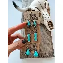 Western Hand Stone Stud Earrings Turquoise Bolt Bar Teardrop 2.webp