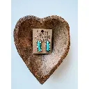 Western Hand Stone Stud Earrings Turquoise Bolt Bar Teardrop 3.webp