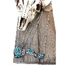 Western Squash Blossom Stone Round Pendant Necklace 1.webp