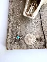 Western Style Coquette Bow Ribbon Pendant Chain Necklace blue.webp