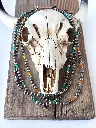 Western Style Navajo Pearl & Stone Bead Necklace 1.webp