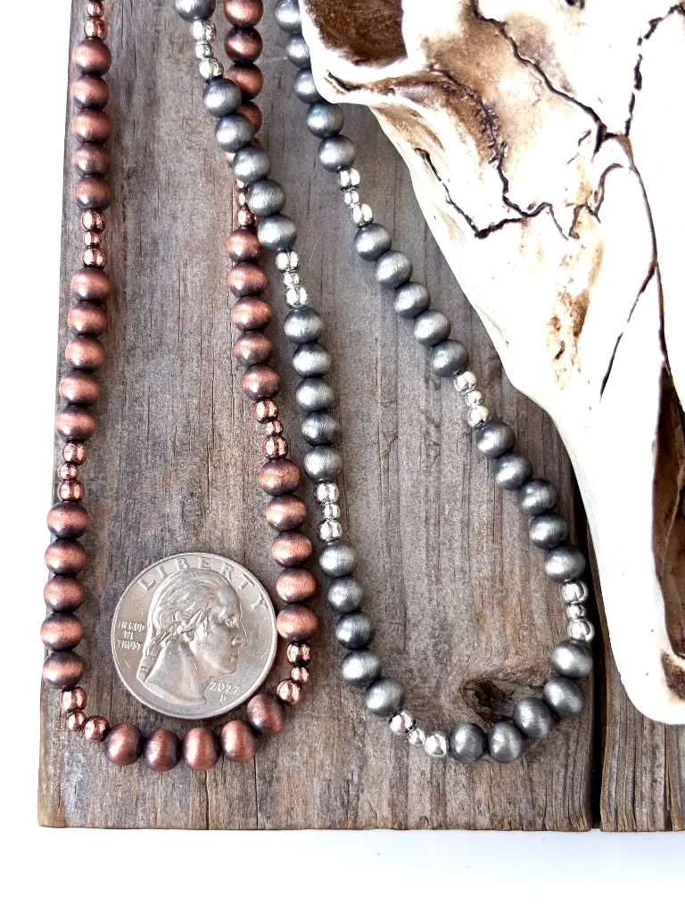 Western Style Navajo Pearl Bead Necklace 3.webp