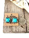 Western Turquoise Stone Square Stud Earrings 3.webp
