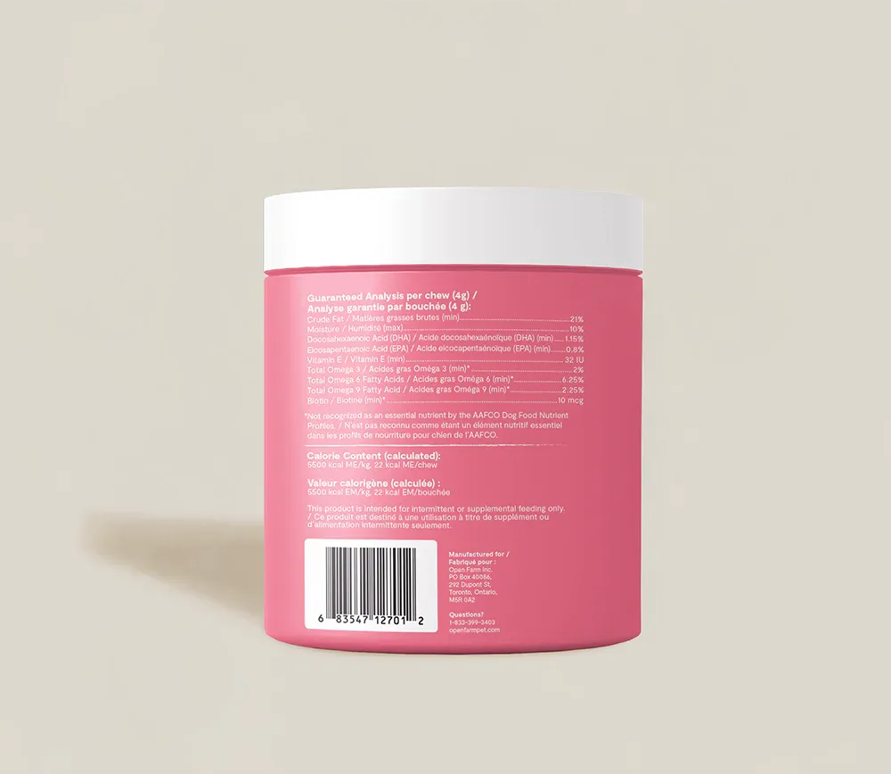 Skin & Coat Food Supplement Chews for Dogs 2.webp