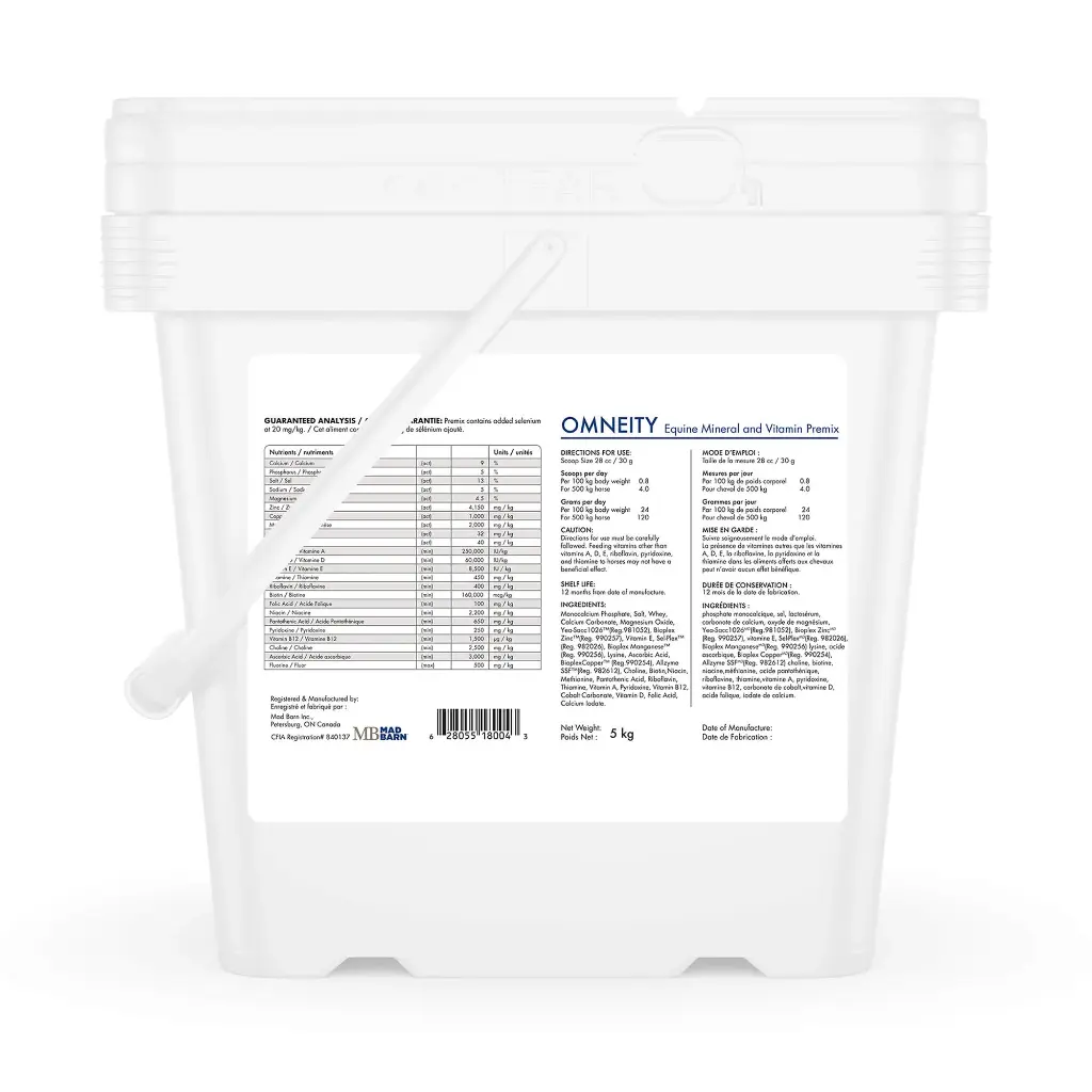 MadBarn- Omneity - Equine Mineral and Vitamin Premix (5kg pail)