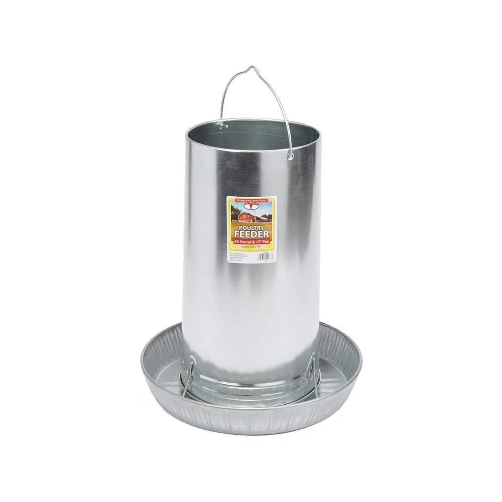 [KVS 115-104] Miller (Little Giant) - Galvanized Hanging Poultry Feeder (40lb)