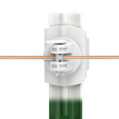 Gallagher T POST WIDE JAW PINLOCK INSULATOR - WHITE - 20 pkg