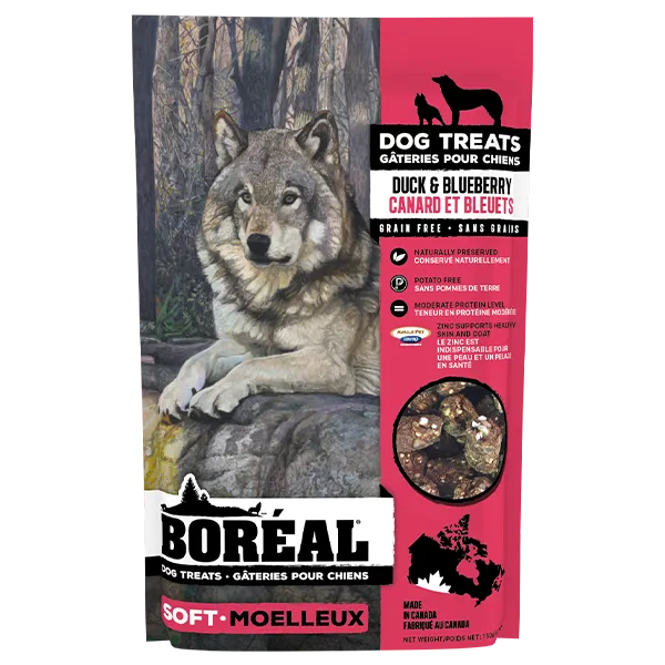 [688-00558] Boreal Dog Treats Duck and Blueberry 150 g