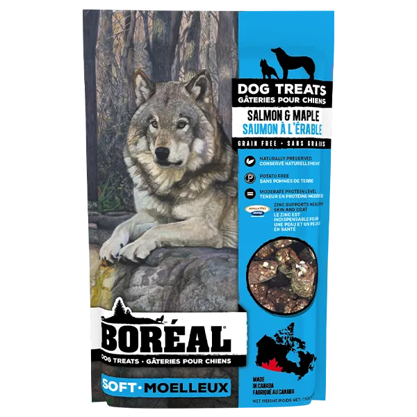 [688-00559] Boreal Dog Treats Salmon and Maple 150 g 