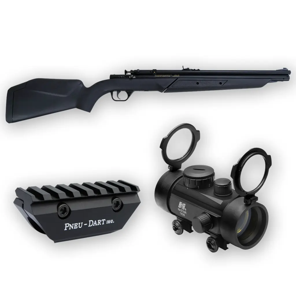 PNEU-DART Dart Gun Model 178B-Air Powered, Red Dot, w/case.