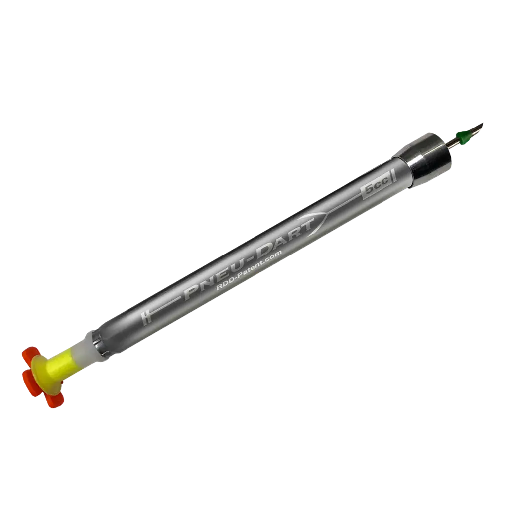 [5U3GSP] PNEU-DART Slo-Inject Darts 5cc Type U RDD 3/4" 14GA Tri-Port (5/pkg)