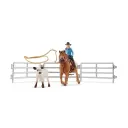 Schleich - Team Roping with Cowgirl