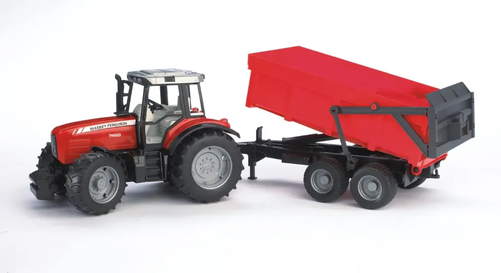 Bruder Massey Ferguson 7480 with tipping trailer