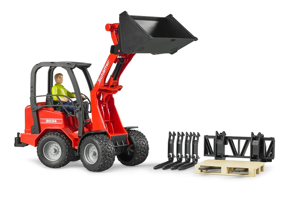 [2191] Bruder Schaeffer Compact Loader 2034 w figure & accessories