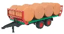 Bruder - Bale transport trailer with 8 round bales