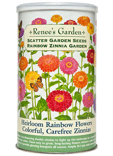 Renee's Garden Scatter Can - Rainbow Zinnia