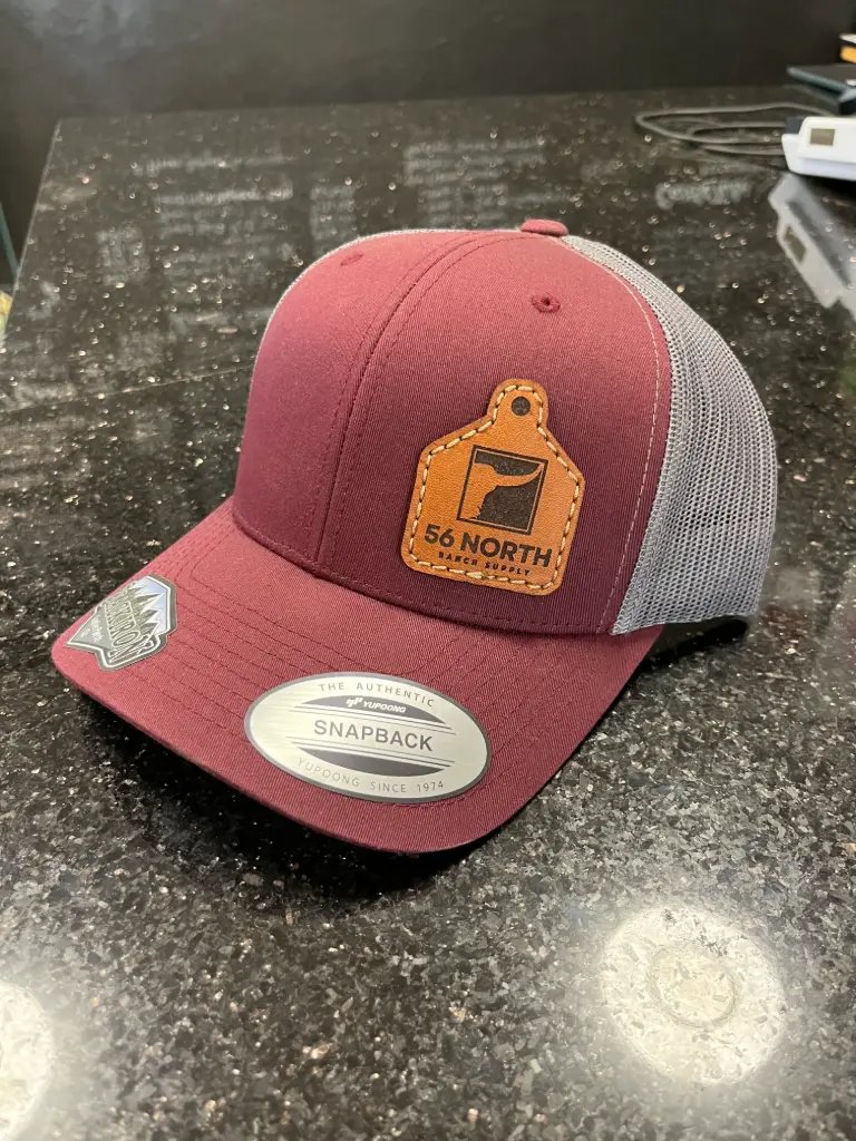 56 North Baseball Hat - Leather Patch (Cow Tag)