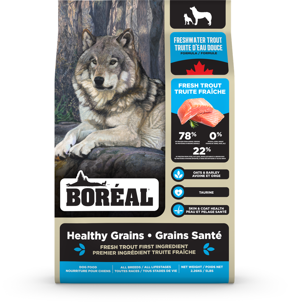 [688-00869] Boreal Dog Healthy Grains Freshwater Trout 10kg