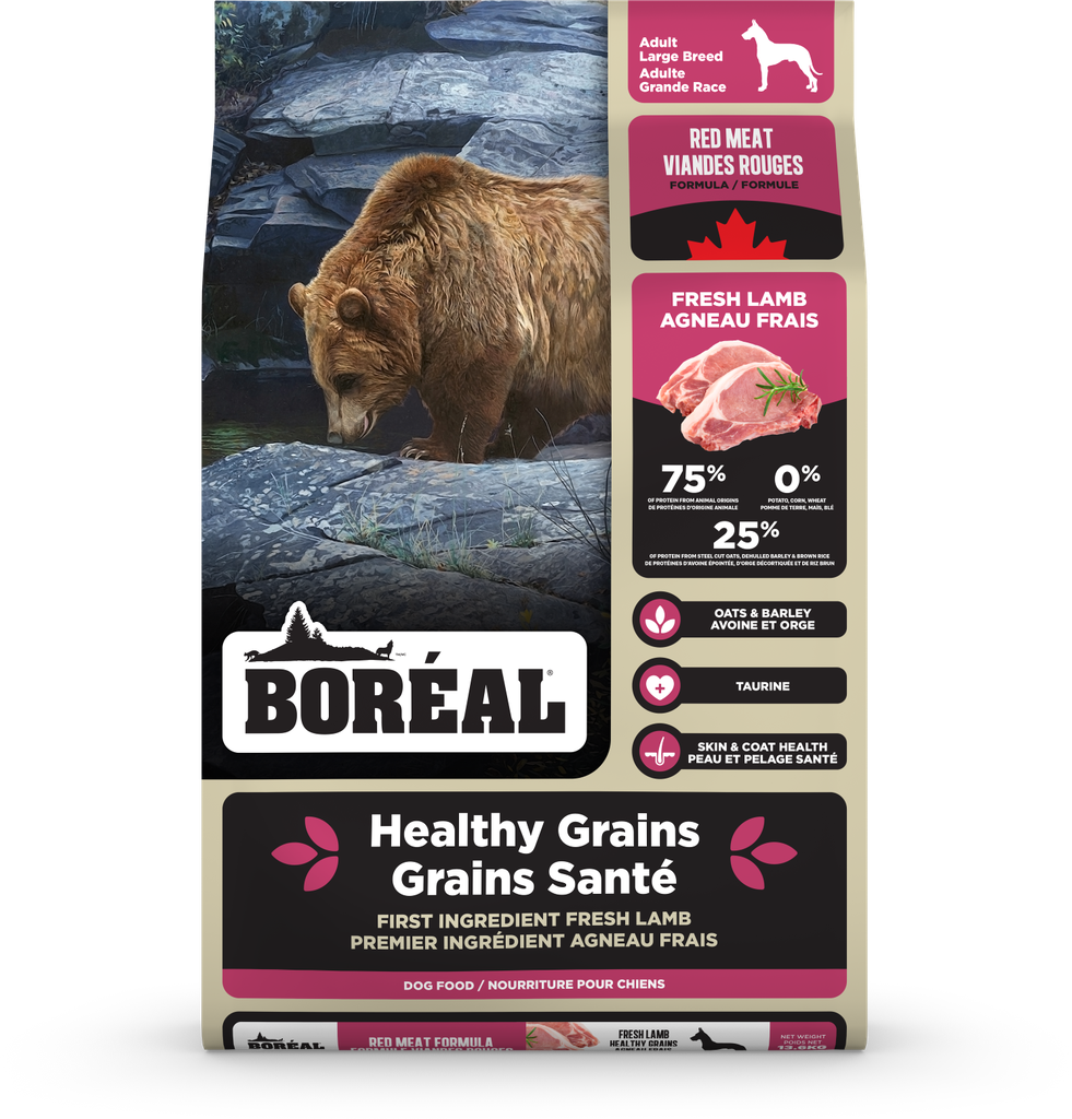 [688-00870] Boreal Dog Healthy Grains Large Breed Red Meat 13.6kg
