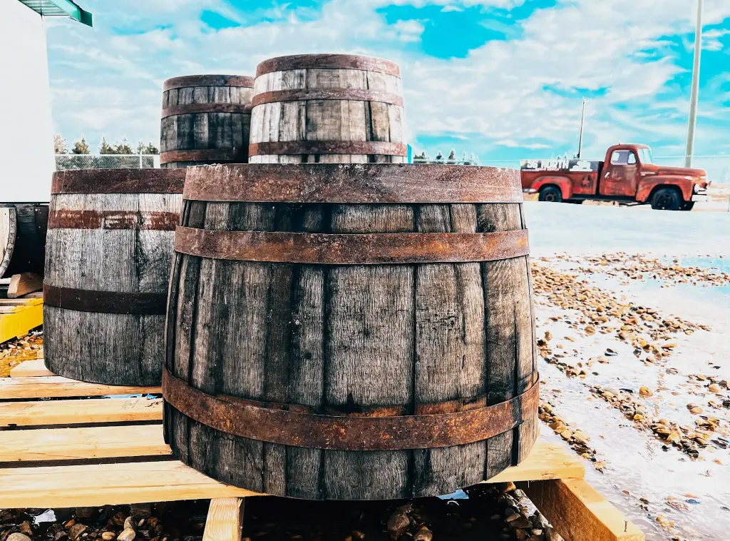 Wine Barrel ~ Half Planter