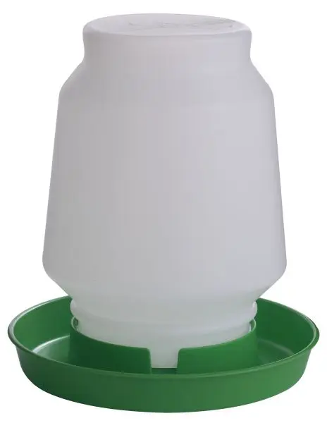 [115-038] Miller (Little Giant) - Plastic Poultry Chick Waterer SET 1gal LIME GREEN