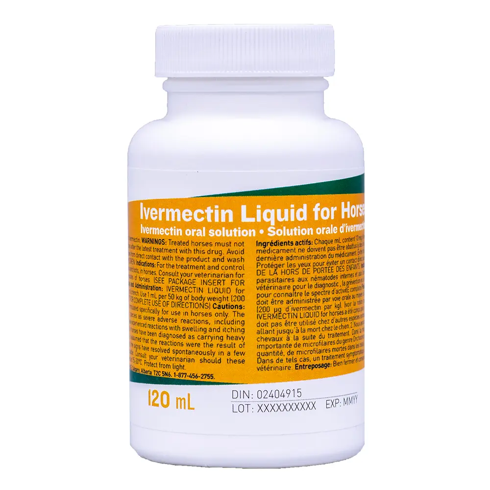 [1021-017] AVL Ivermectin Antiparasitic for Horses (120ml Multidose Jar)