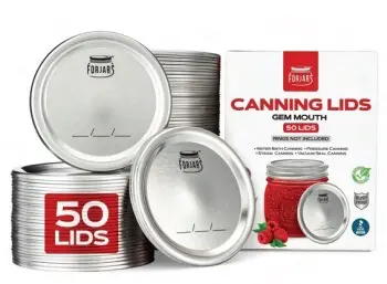 [FJ-LG-50] FORJARS - GEM Canning Lids/Rings (50 lids)