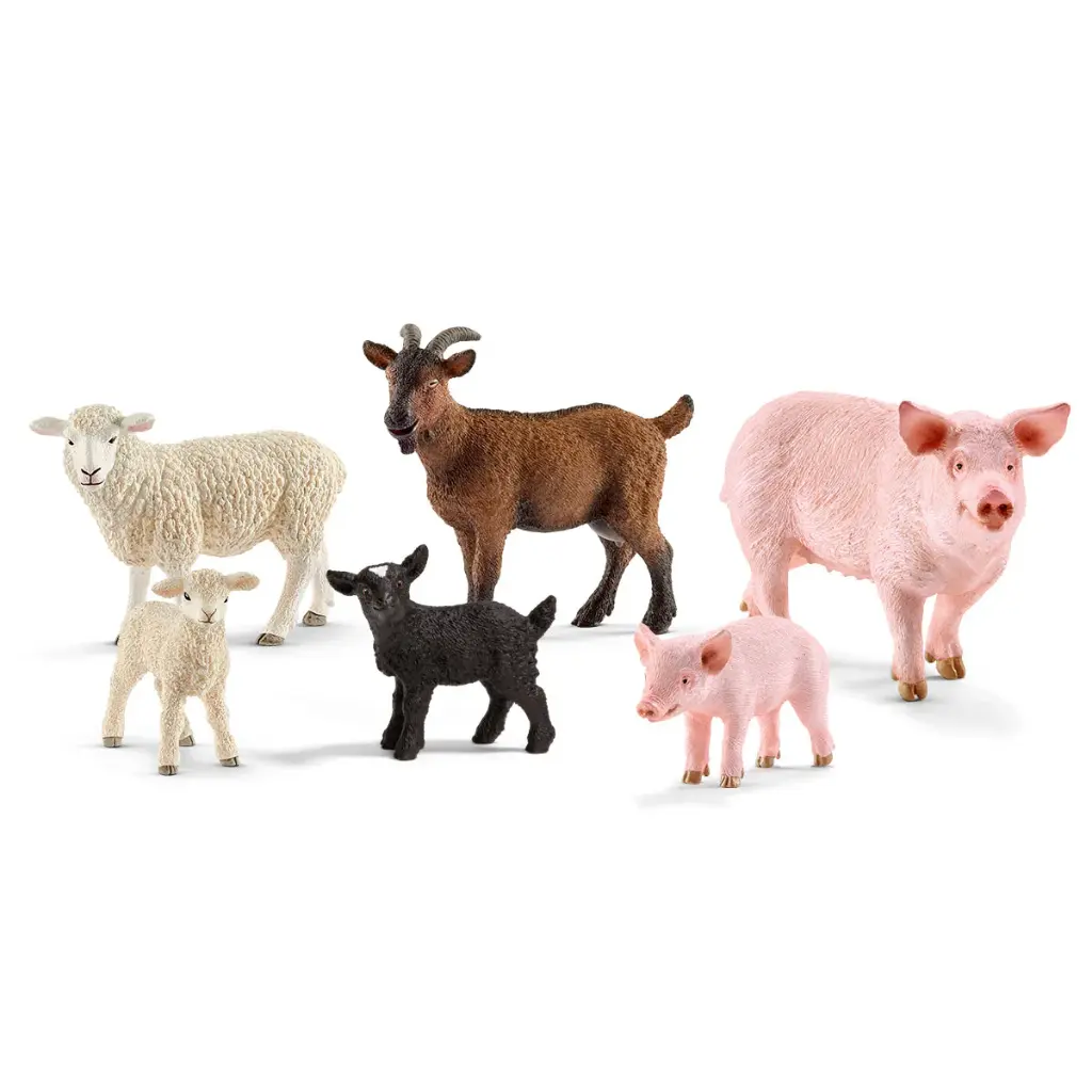 Schleich 6-piece Farm World Mom & Baby Set