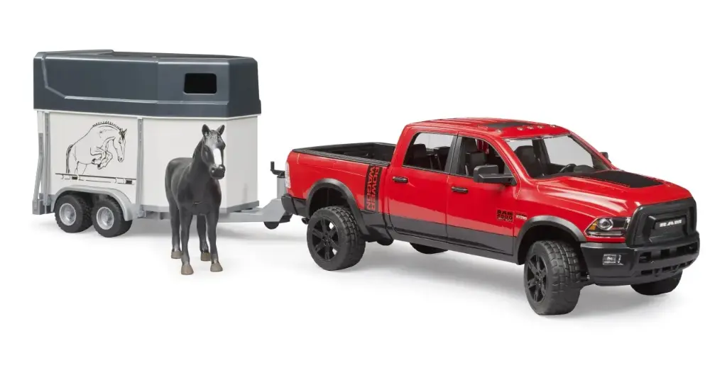 Bruder - RAM 2500 Power Wagon with Horse Trailer and Horse