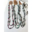 BOHO RANCH - 2 Layered Navajo Style Pearl & Bead Necklace 