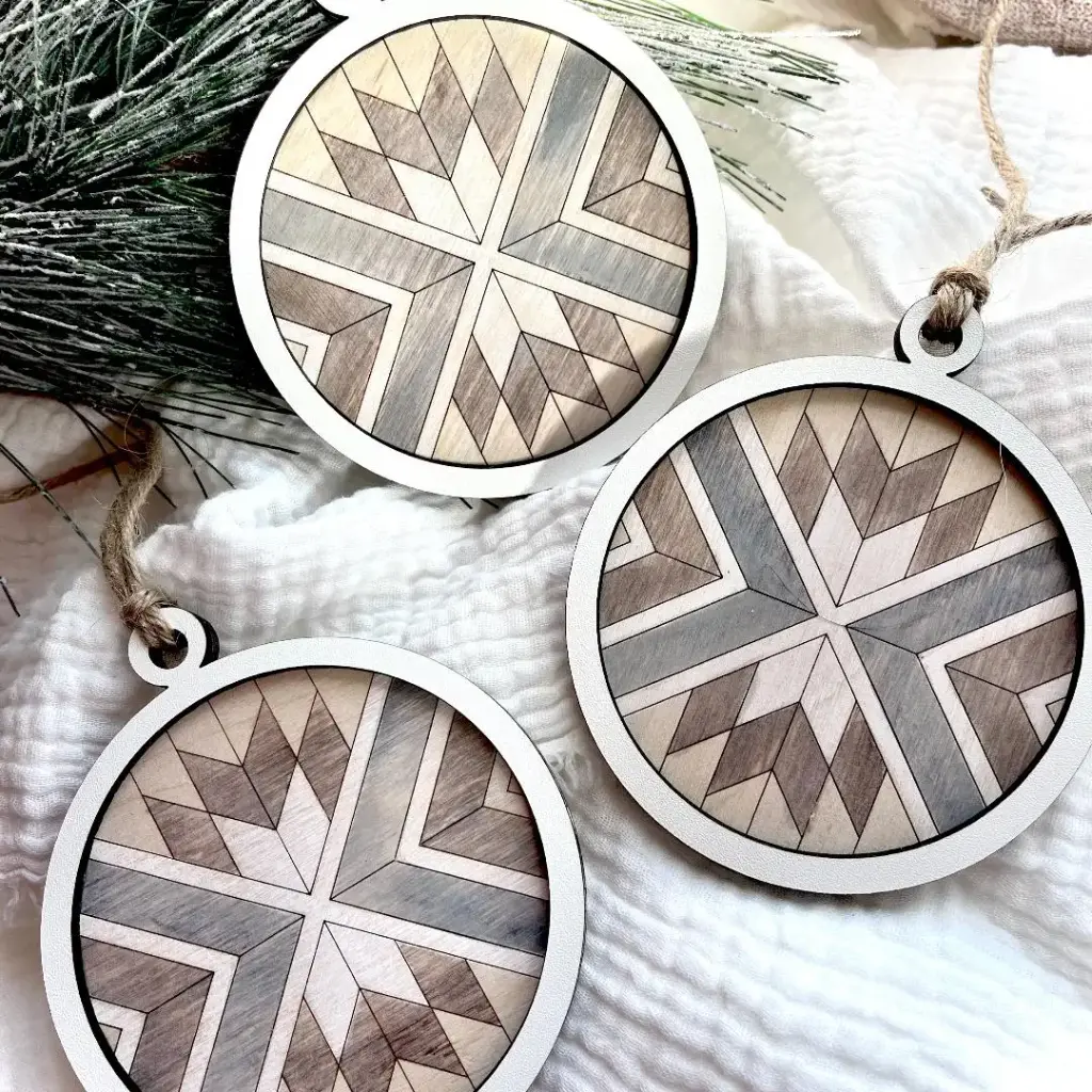 Western Barn Quilt Ornament