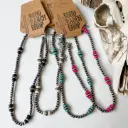 BOHO RANCH - Western Navajo Pearl Choker Navajo Style Pearl