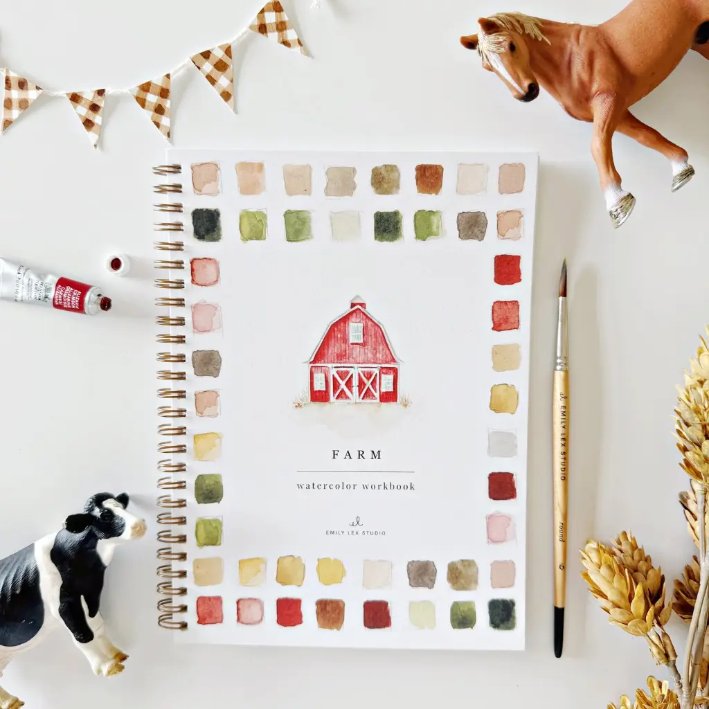 [WW-FARM] Emily Lex - Watercolor Workbook (Farm)