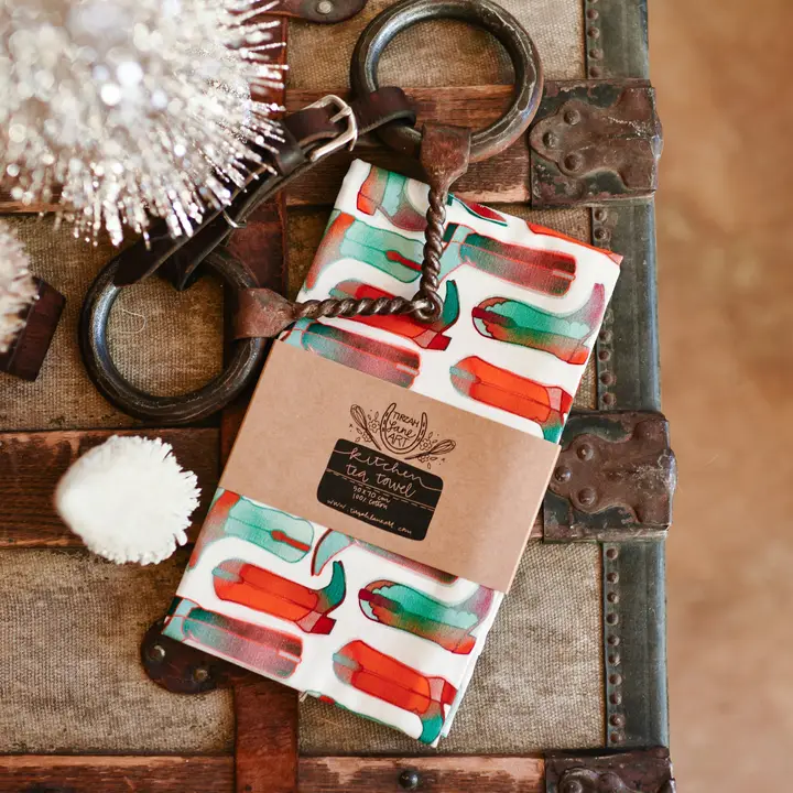 Tirzah Lane - Christmas Boots Holiday Tea Towel