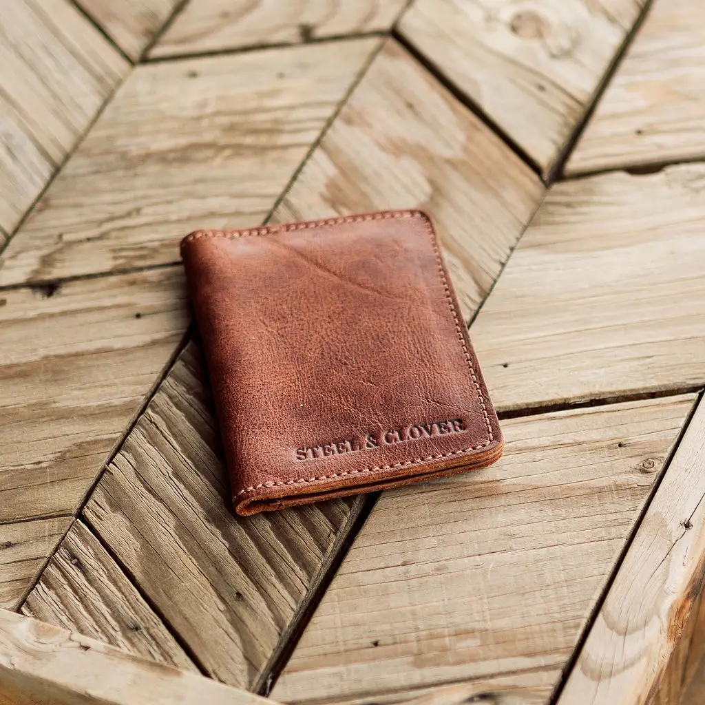 [ZB-CW-559H-W] Steel & Clover - Fitzsimmons Leather Wallet (Whiskey)