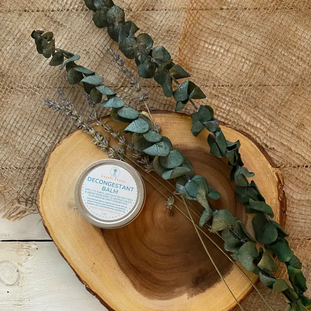Lazuli Farms - Decongestant Balm | Aromatherapy Balm | Cough & Sinus | Natural Tallow