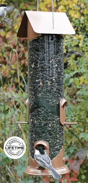 [NW-WMRS-18 COPPER] Nature's Way- Easy Clean Delux Metal Tube Feeder (2.8 qt)