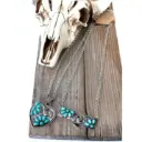 BOHO RANCH - Western Squash Blossom Stone Round Pendant Necklace