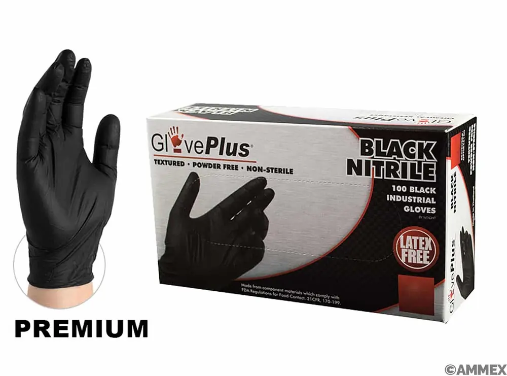 [KVS 971-001] Gloves - Nitrile Heavy Duty (100gloves/box) (small)