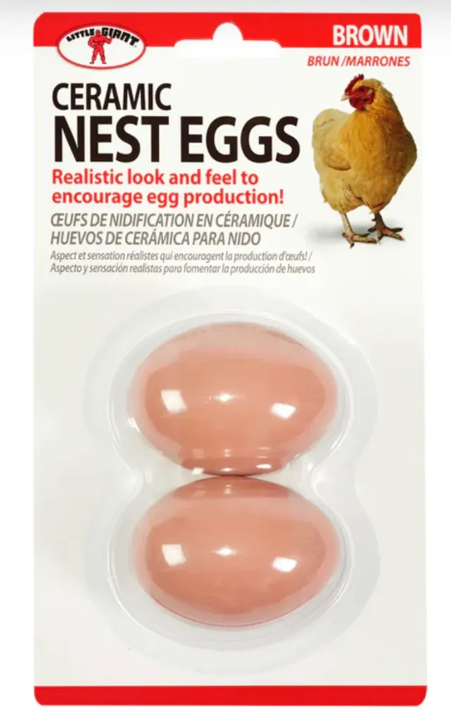 [KVS 115-078] Miller (Little Giant) - Ceramic Poultry Nest Eggs - Brown