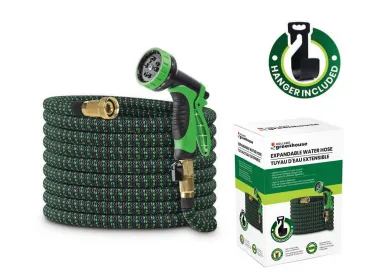 50' TPV Expandable Water Hose 50' w/ Sprayer and Hanger