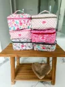 BOHO RANCH - Quilted Western Makeup Bag  | Cowgirl Cosmetic Fabric Bag