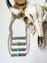 BOHO RANCH - Western Aztec Metal Bar Necklace