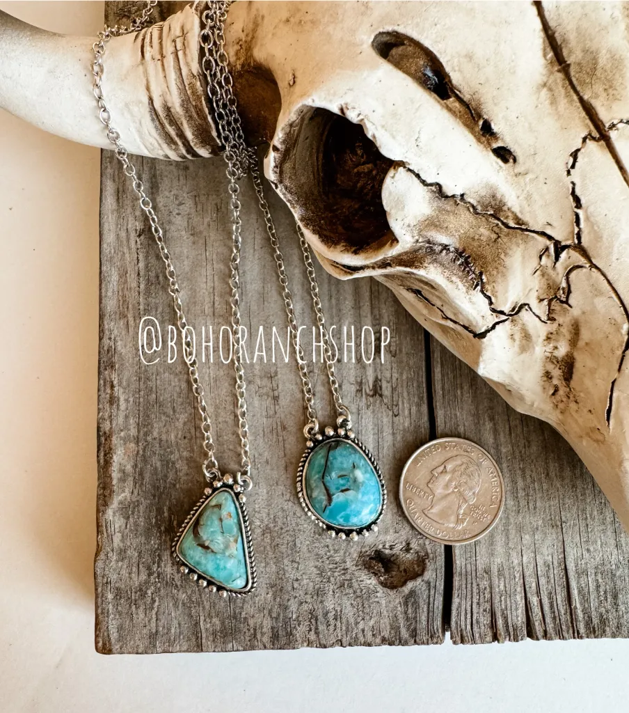 BOHO RANCH - Western Style Turquoise Dainty Necklace