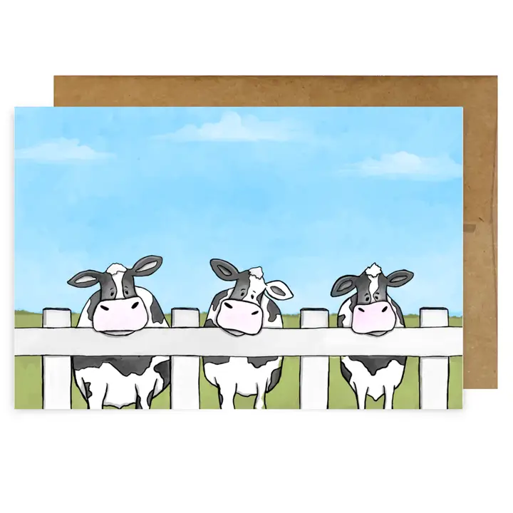 Greeting Card - Happy Holstein Cows